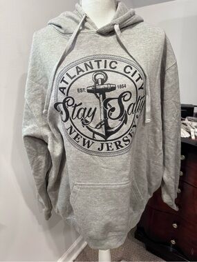 Gray "Stay Salty" Atlantic City Hoodie - Unbranded